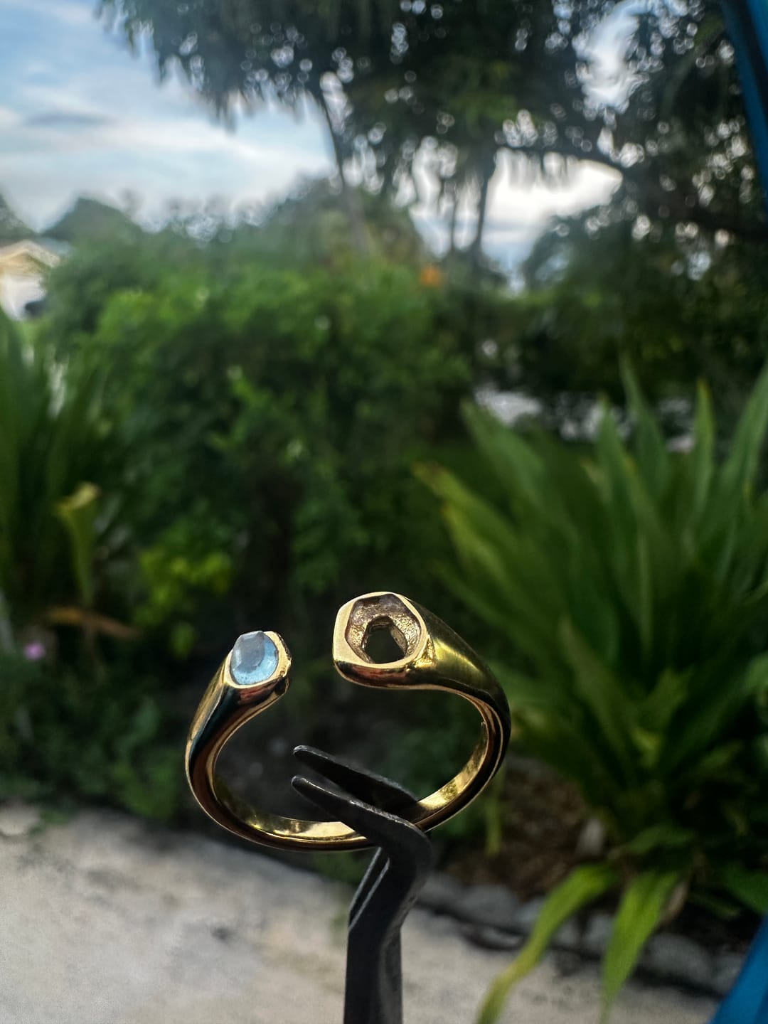 Customer photo review of Vintage Aquamarine Wrap Ring
