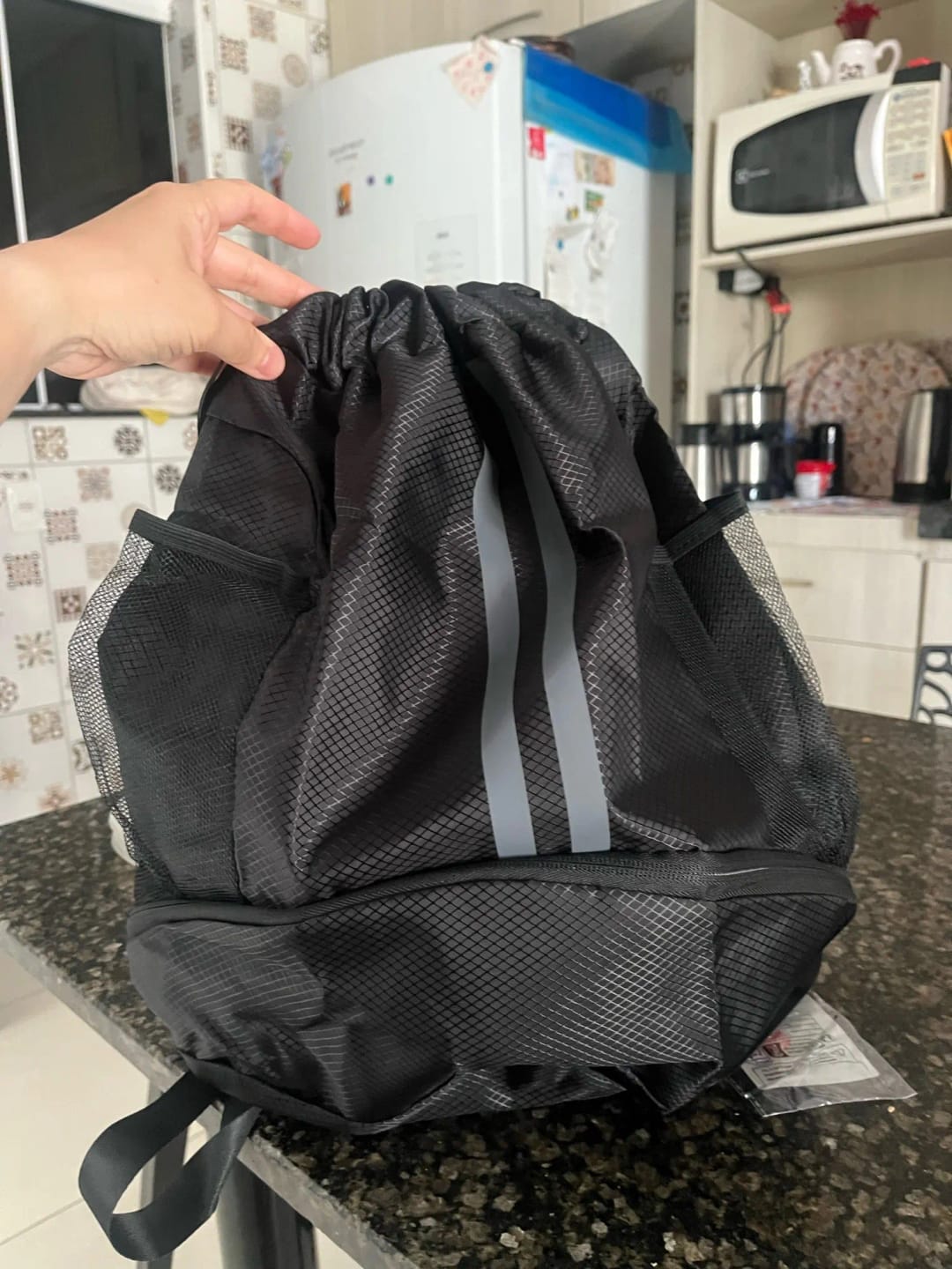 Customer photo review of Mochila de Desporto com Cordão