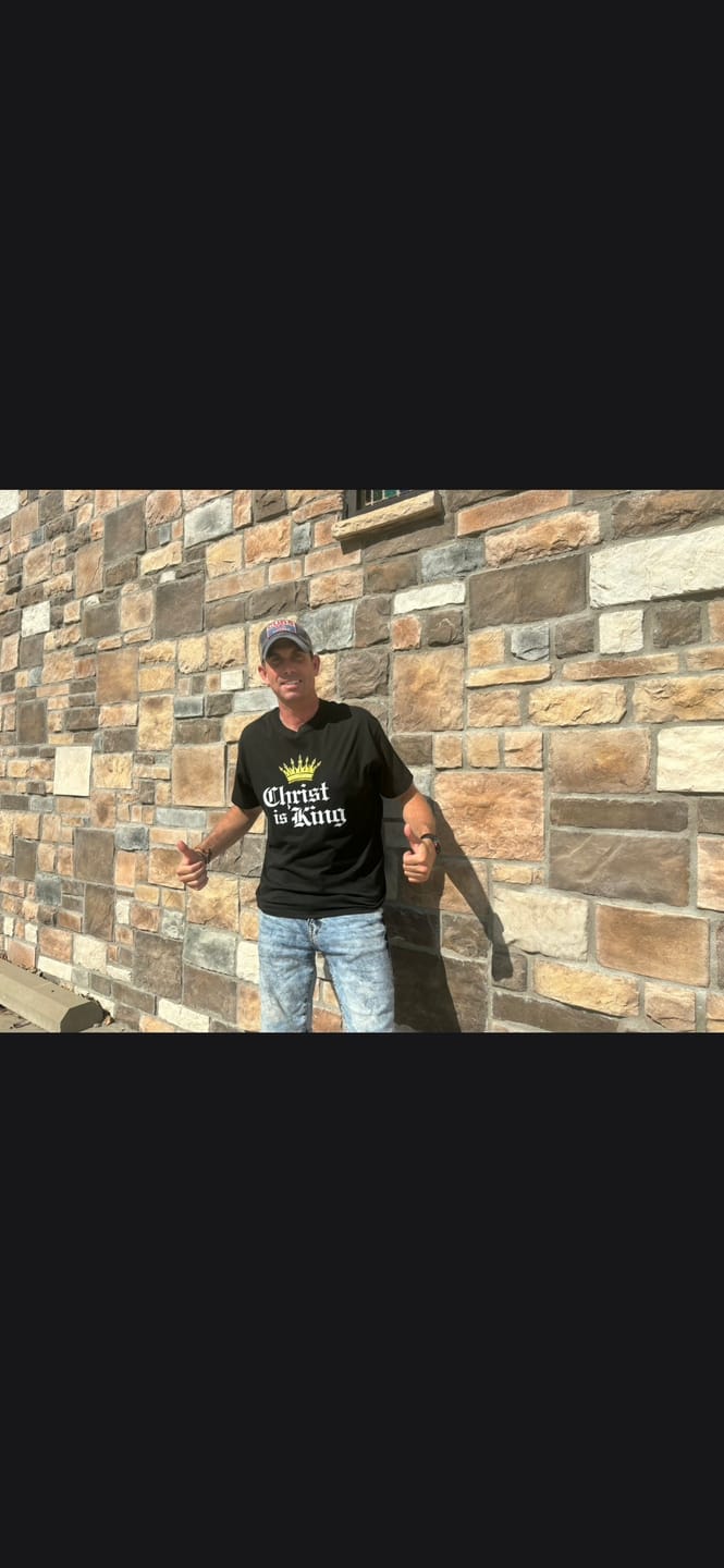 Customer photo review of Christ is King T-Shirt