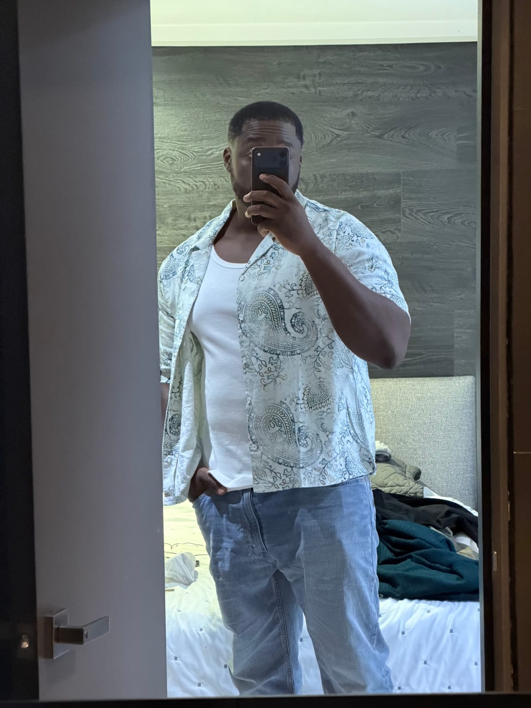 Customer photo review of 4093 - Mosaic Linen Button-Ups