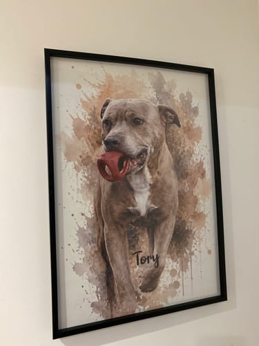 Customer photo review of Watercolour Realistic Portrait - Personalised Poster