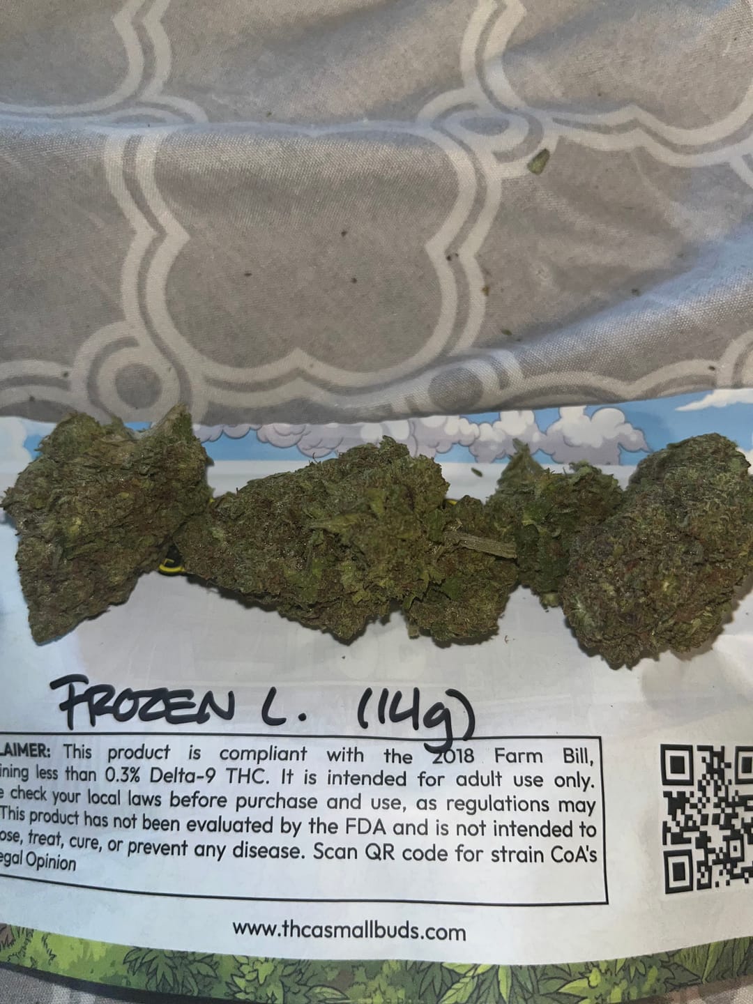 Customer photo review of Frozen Lemons THCA Flower
