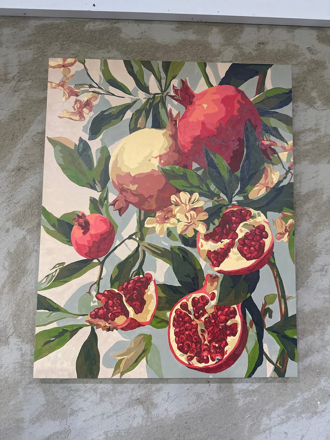 Customer photo review of Blooming pomegranates | Paint by Number
