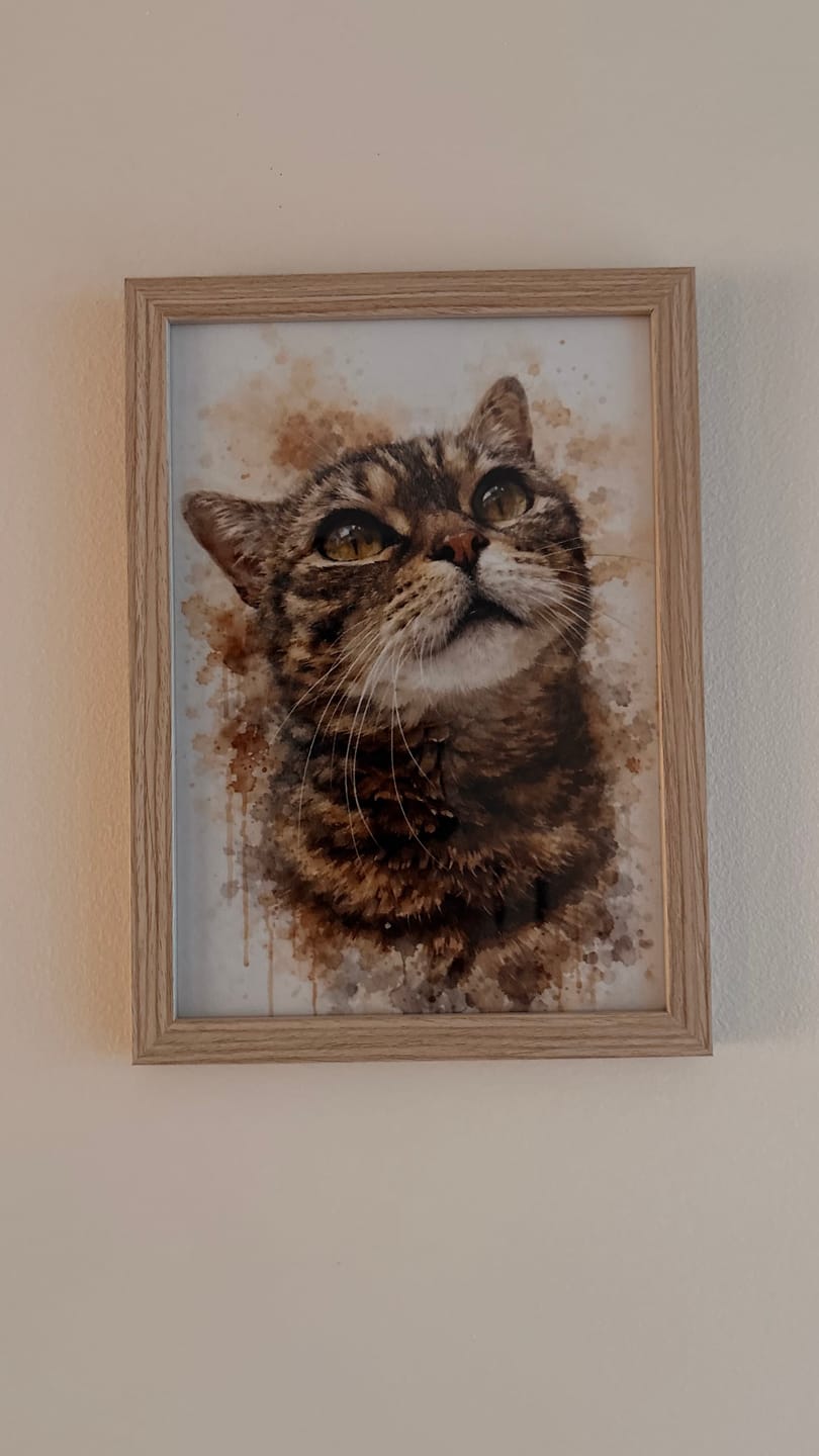 Customer photo review of Realistisch Aquarelportret - Gepersonaliseerde Poster
