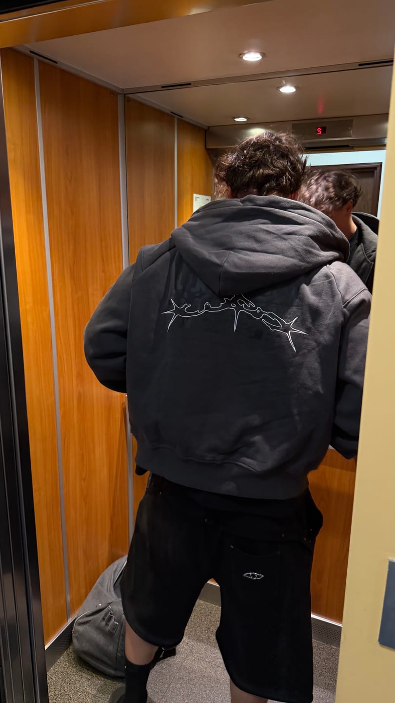 Customer photo review of The full Dark Grey Hoodie