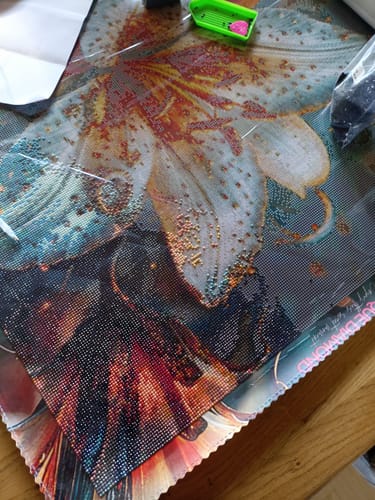 Customer photo review of 5D Diamond Painting – Verzauberte Glitzerblume