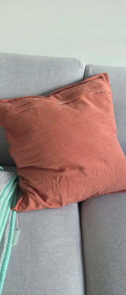 Customer photo review of French Flax Linen Pillowcase