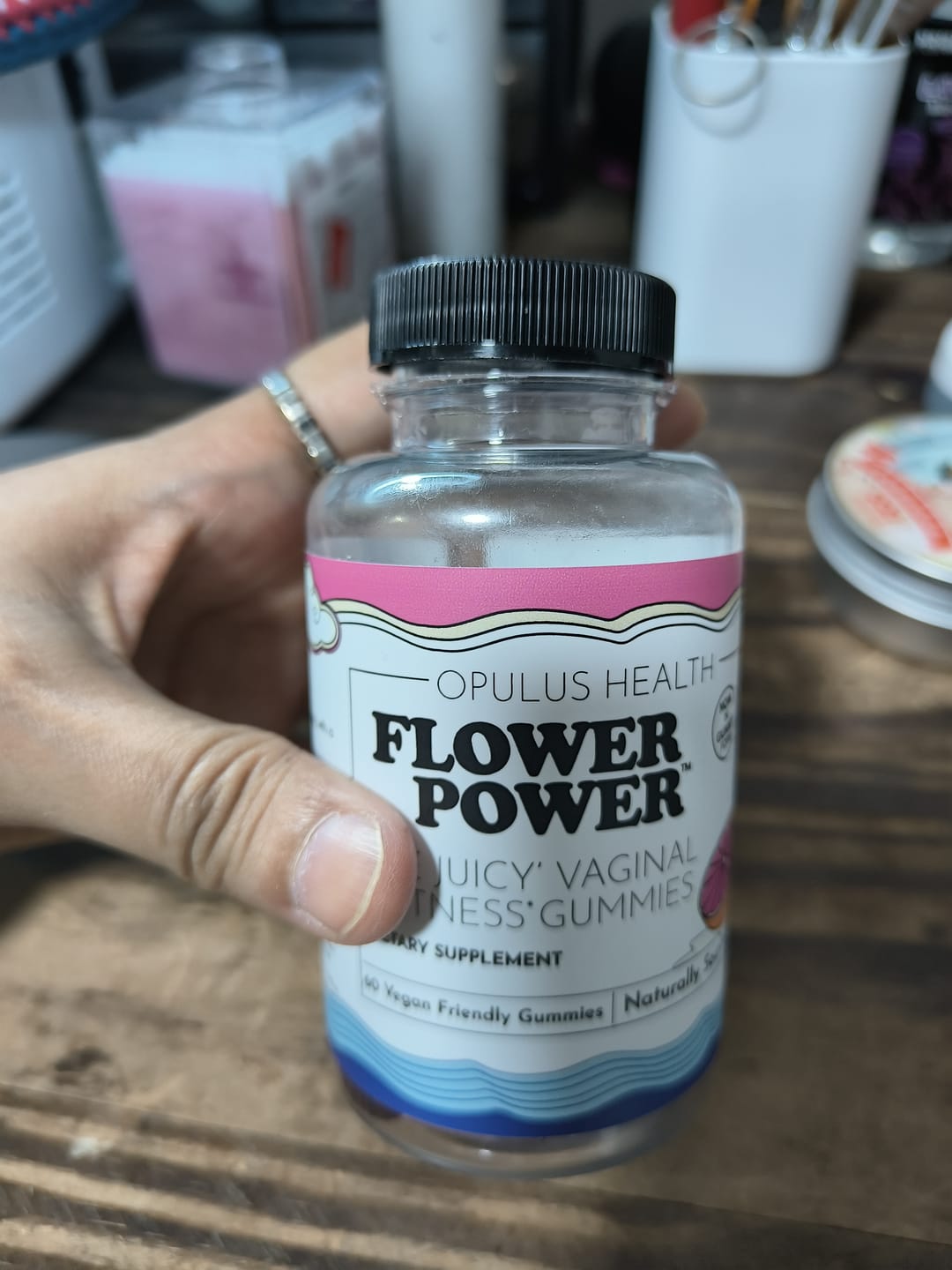 Customer photo review of Flower Power® 'She Juicy' Vaginal Moisture Gummies  (60ct/each)