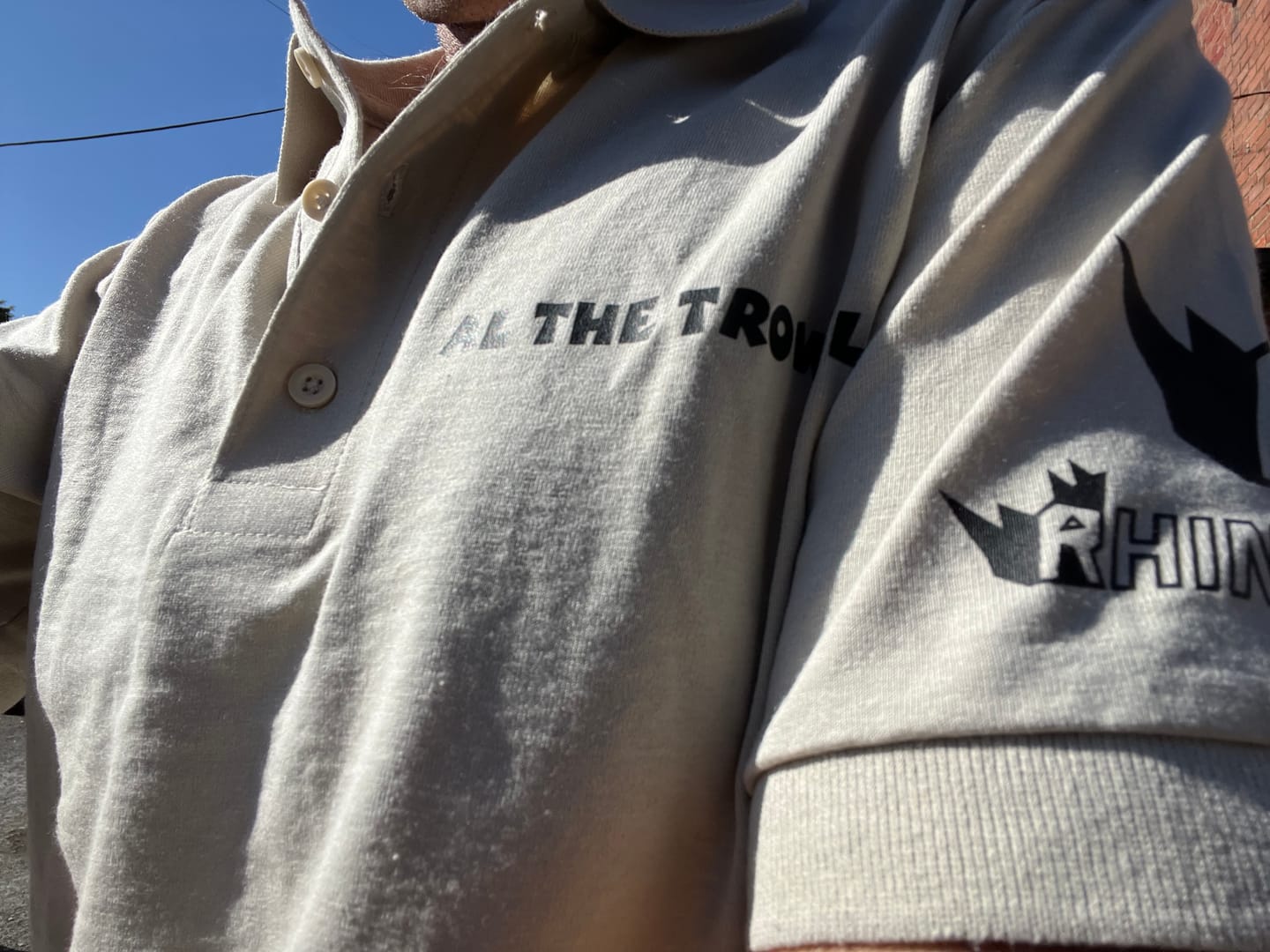 Customer photo review of Al The Trowel Polo Shirt **NEW STYLE**