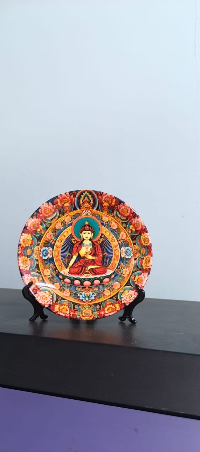 Customer photo review of Tibetan Buddha Floral Art Plate