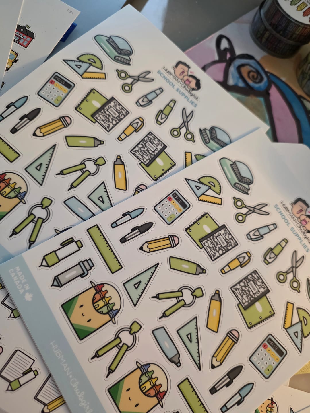 Customer photo review of School Supplies Sticker Sheet