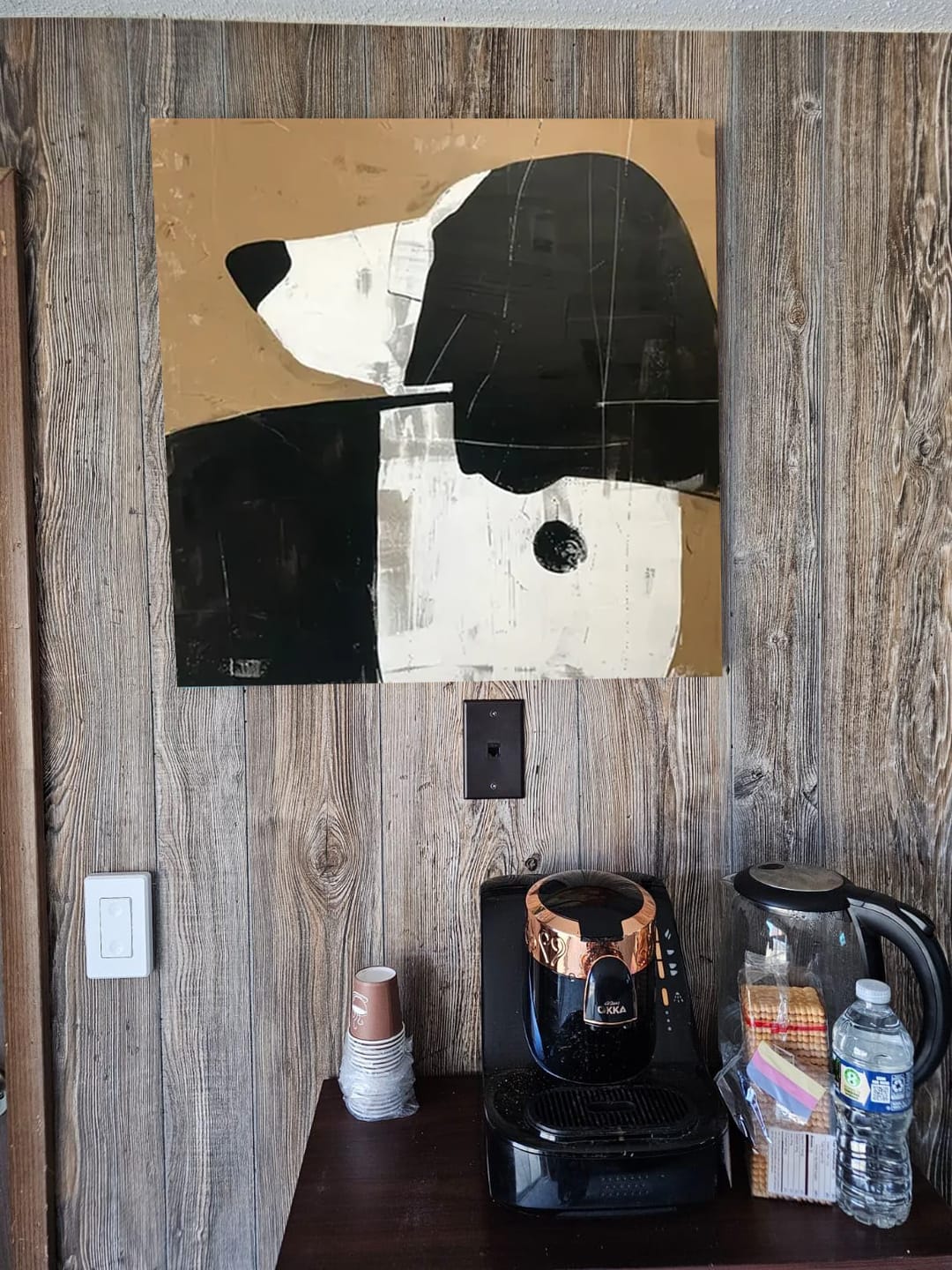 Customer photo review of Abstract Animal Dog Wall Art #AA008
