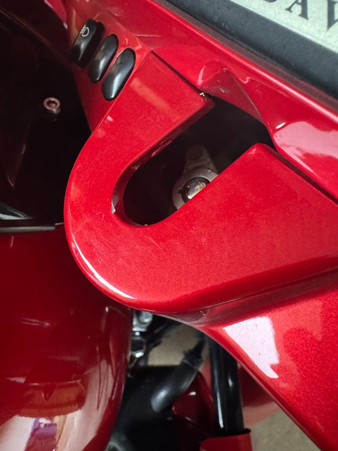Customer photo review of HR3 Wicked Red Inner Fairing Skirt STREET GLIDE FLHX 2018-2019