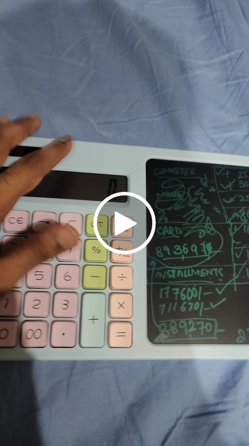 Customer video review of Unique Calculator with Re-useable Notepad - (Random Color)