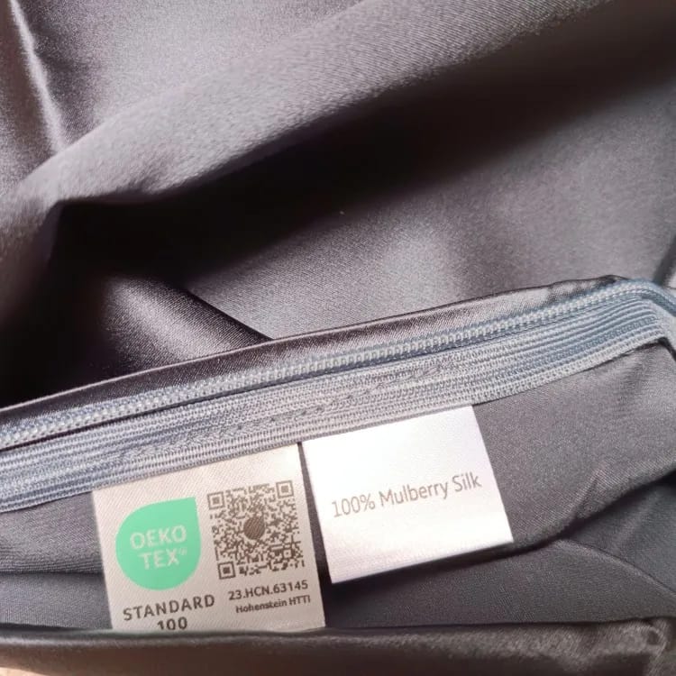 Customer photo review of Mulberry Silk Pillowcase — 19 Momme