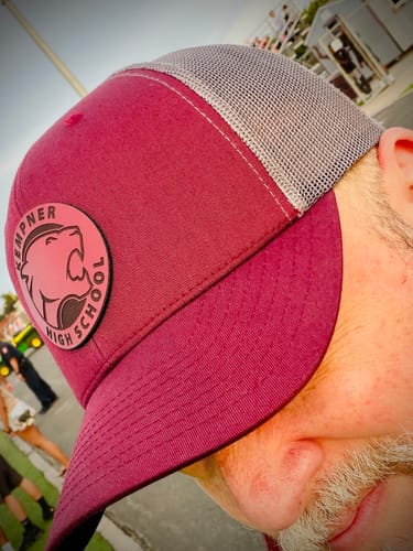 Customer photo review of Premium Custom Leather Patch Hats (Wholesale)
