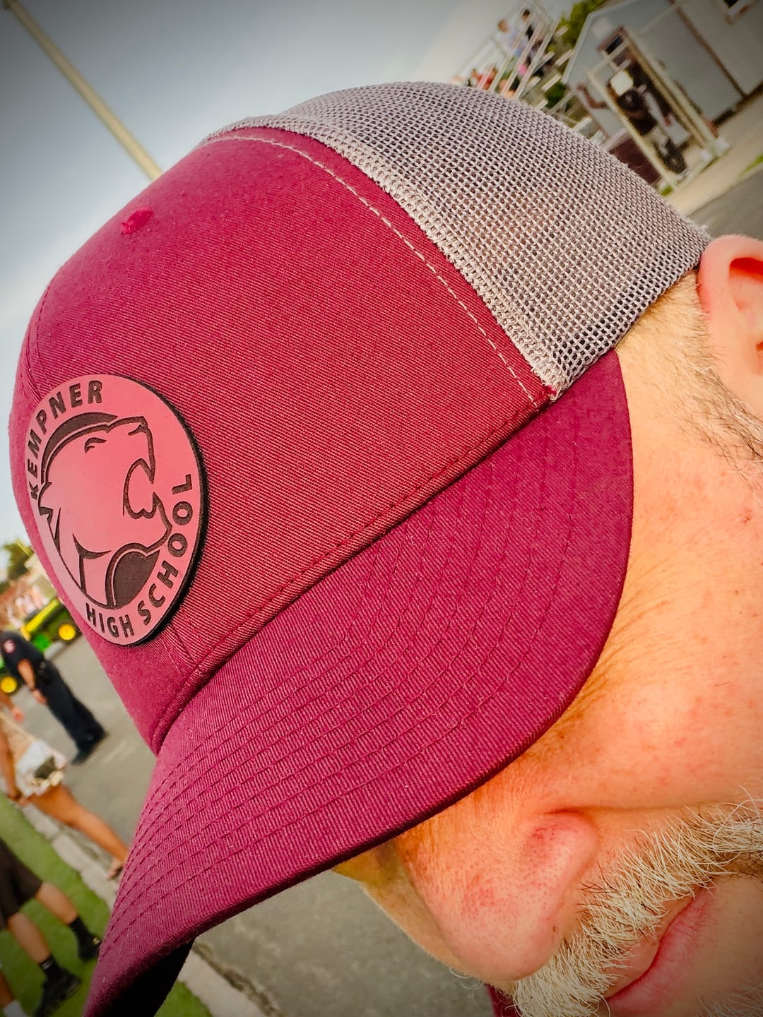 Customer photo review of Premium Custom Leather Patch Hats (Wholesale)