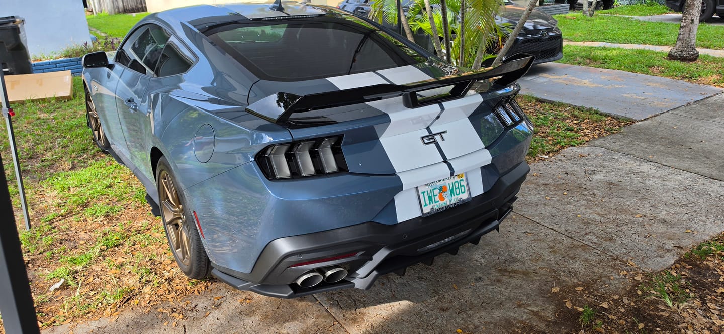 Customer photo review of 2024-Up Mustang Dark Horse Handling Package Rear Spoiler