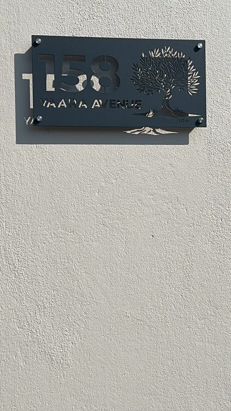 Customer photo review of The Olive Tree Metal House Number