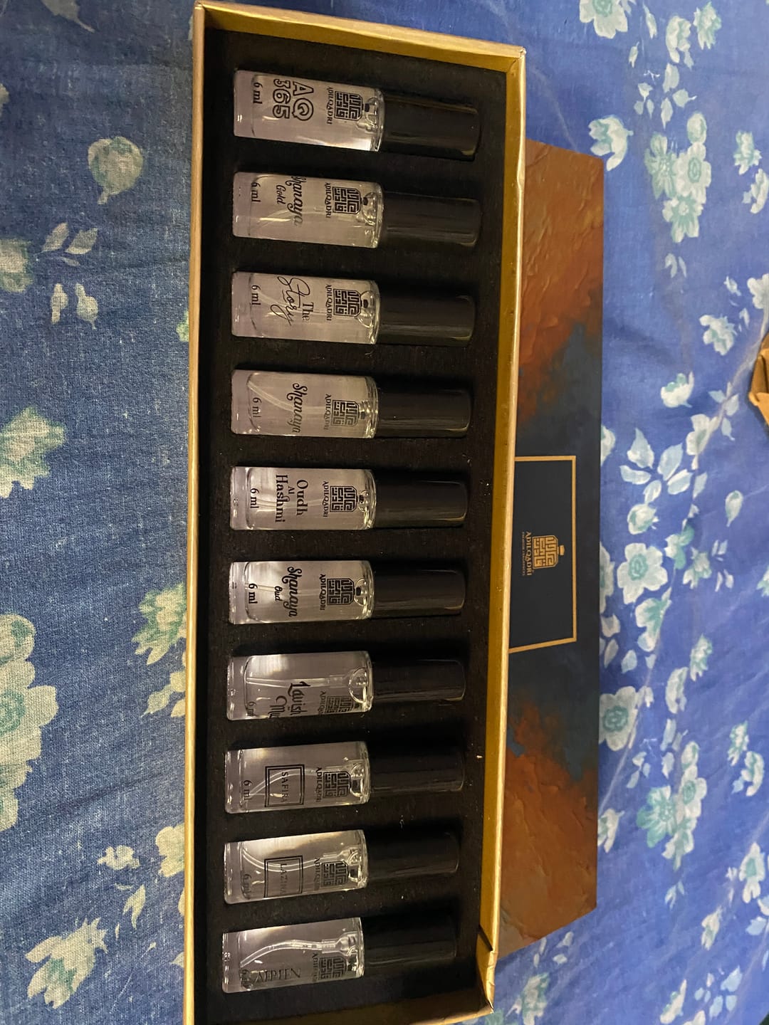 Customer photo review of Perfume Sample Discovery Set – 10 Mini Perfume Sprays (6ml Each)