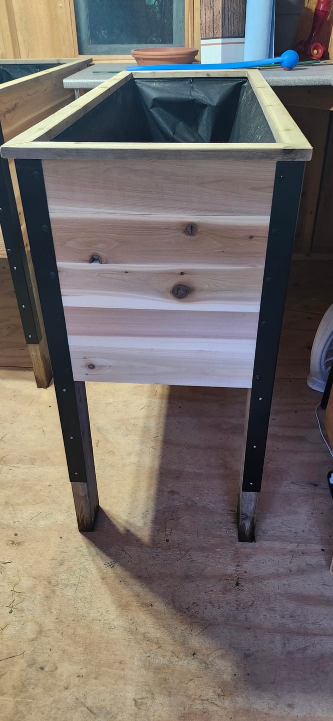 Customer photo review of 18" x 48" Raised Garden Bed - 30" TALL / Garden Grade