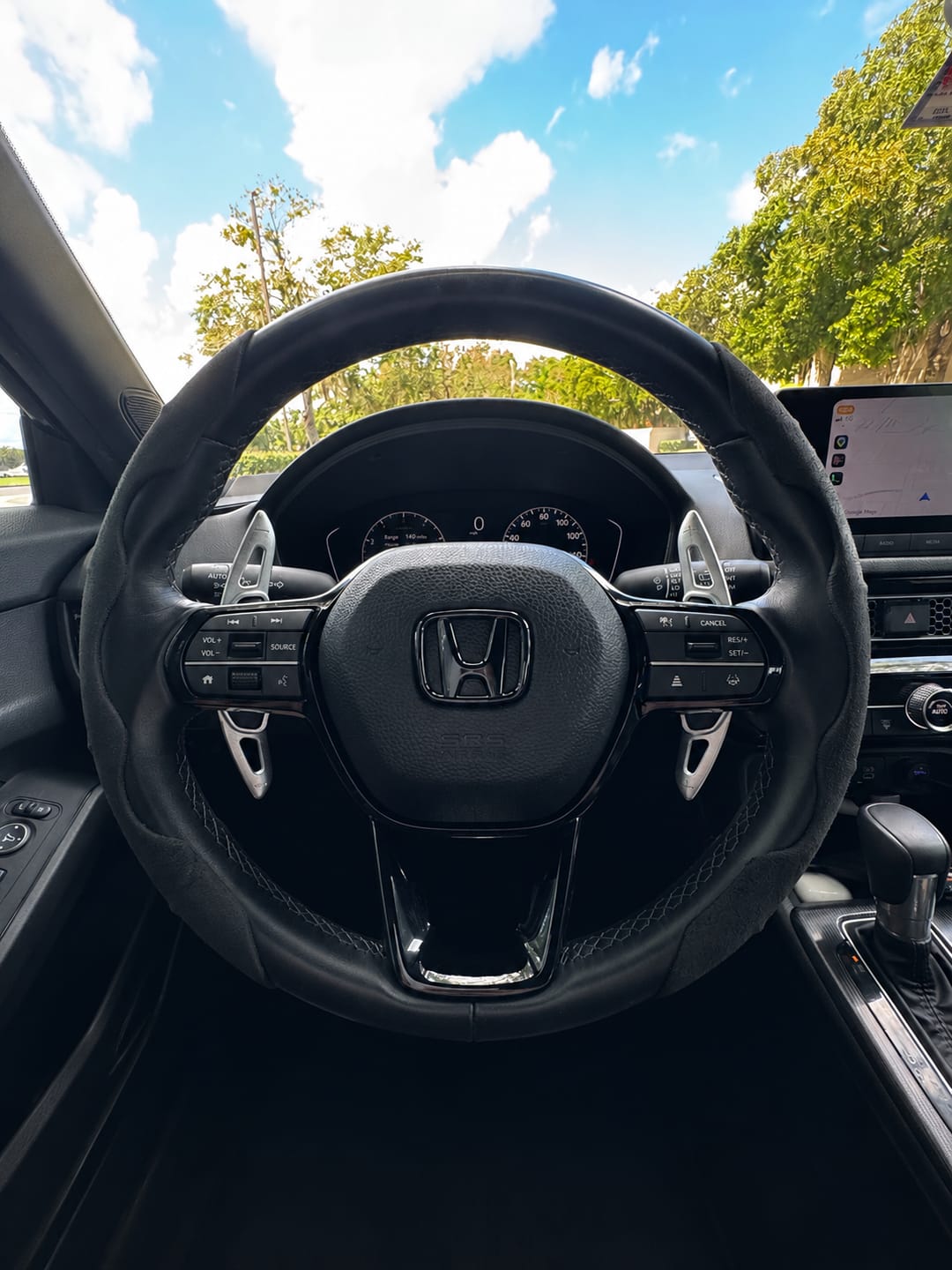 Customer photo review of Black Steering Wheel Emblem Cover