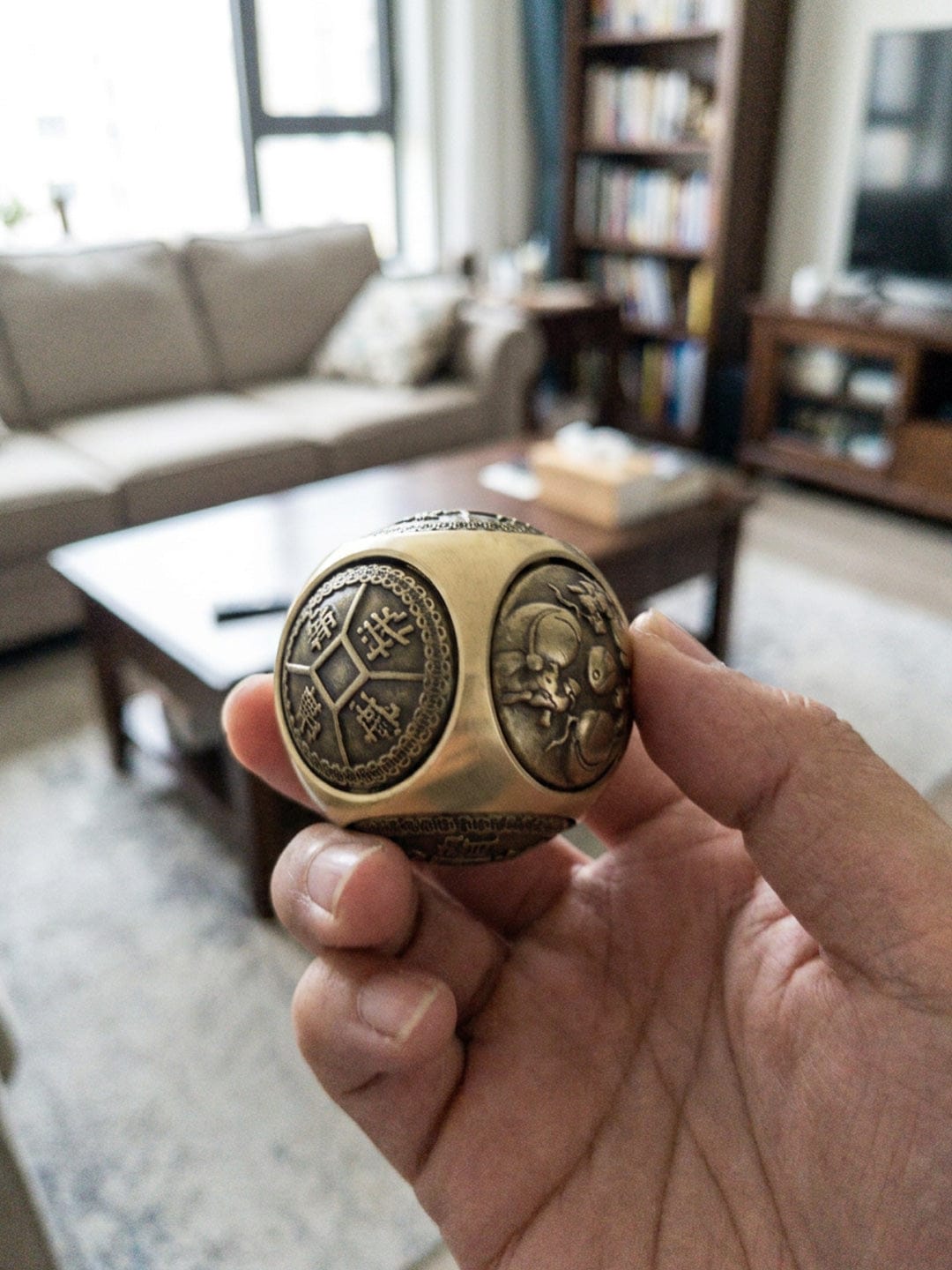 Customer photo review of The Fortune Peace Coin Sphere Pair