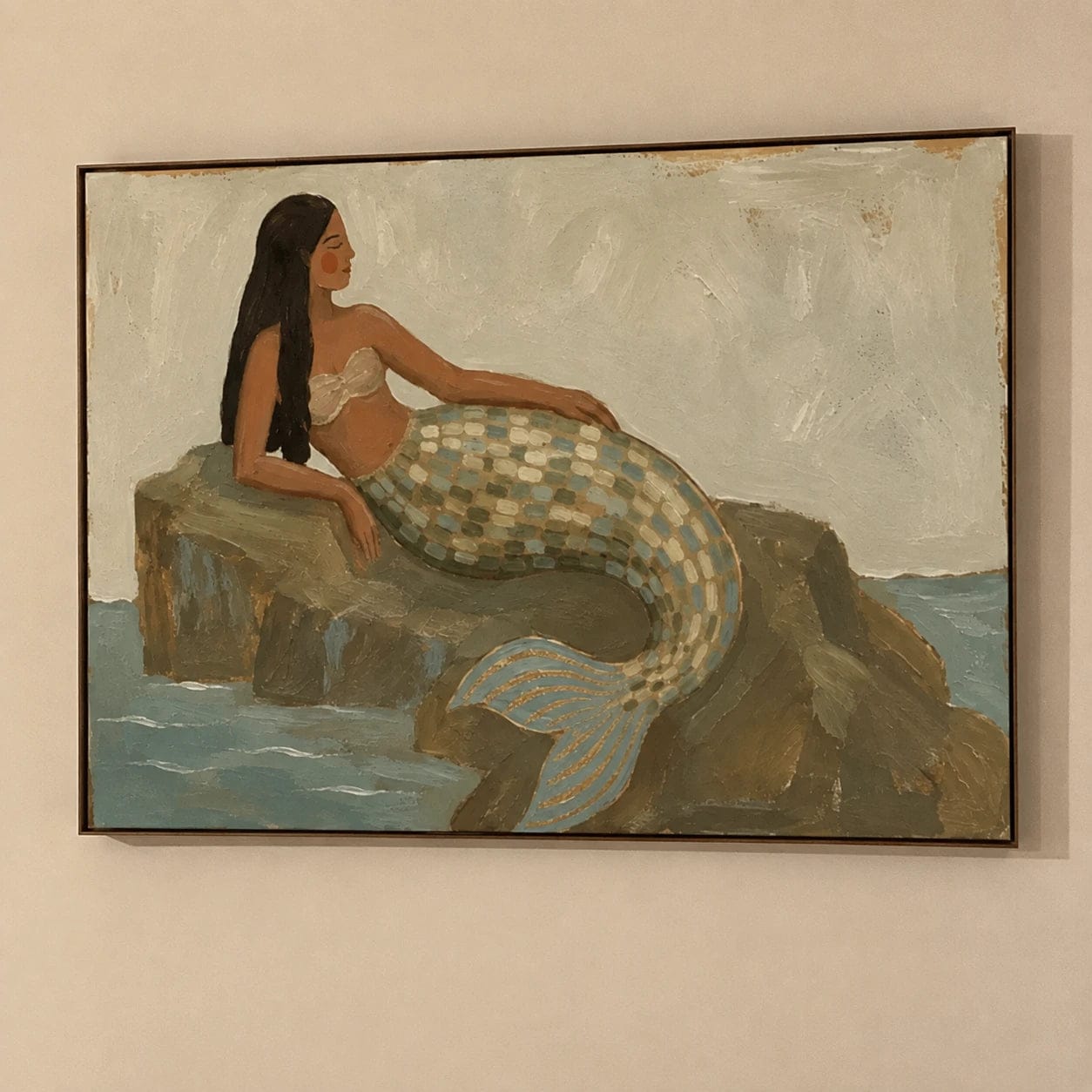 Customer photo review of Modern Folk Art | Coastal Mermaid