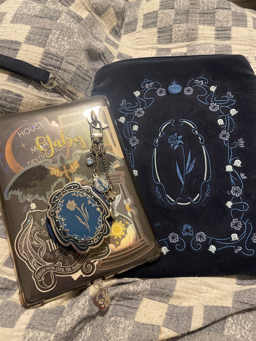 Customer photo review of Persephone eReader Sleeve - Hades Blue