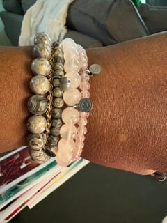 Customer photo review of Rose Quartz Bracelet Mini