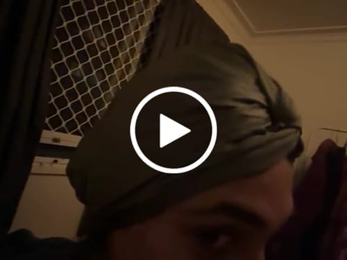 Customer photo review of Viridian Silver Mulberry Silk Hair Bonnet – Double-Lined, Adjustable Fit