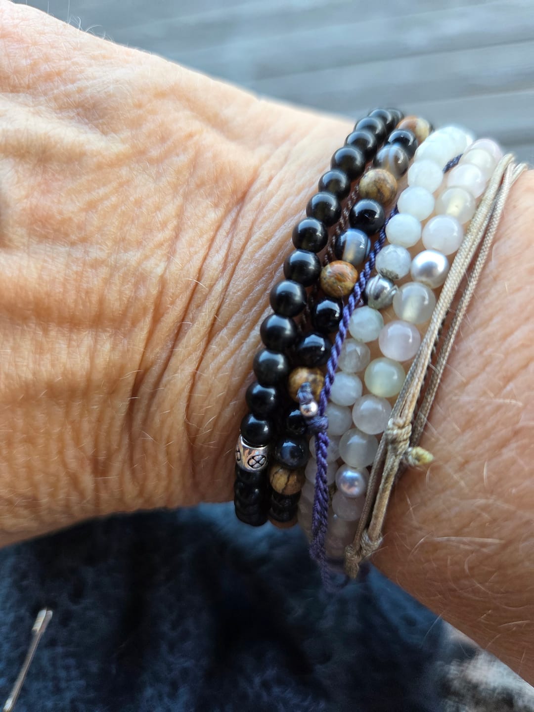 Customer photo review of Mondstein Armband - Naturperlen