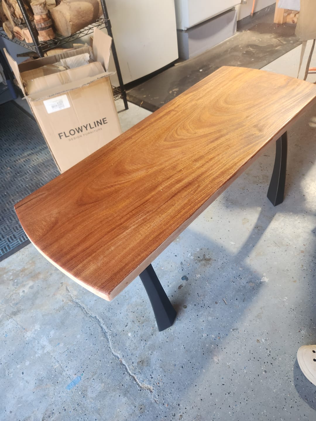 Customer photo review of Bench Legs 116 Nura 16.2" H Minimalist Modern Style