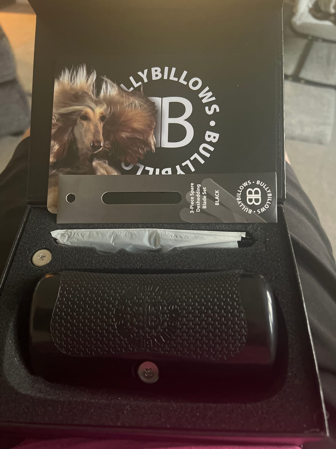 Customer photo review of Dog Deshedding Comb - Dog, Horse & Cat - Black
