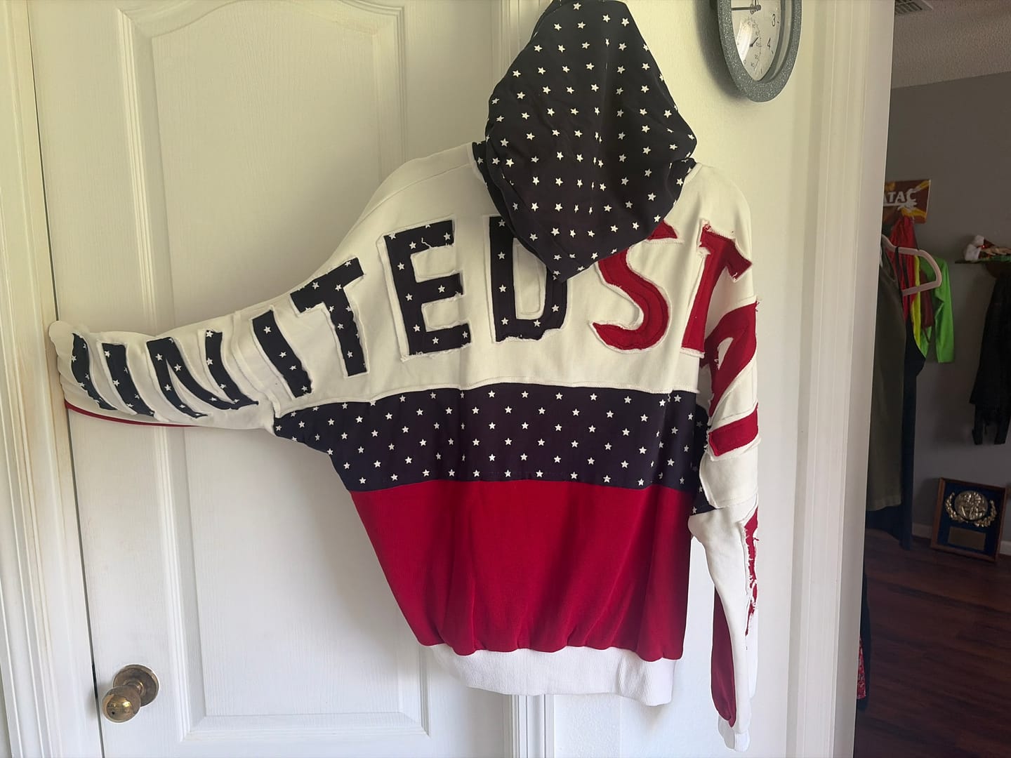 Customer photo review of Libby Patch Work Oversized Zip-Up Hoodie