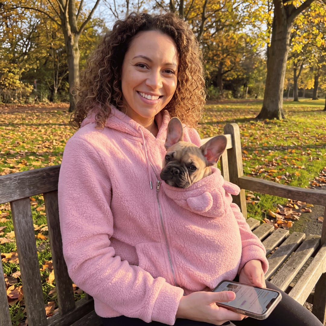 Customer photo review of MyDogBathrobe™ Dog Fleece