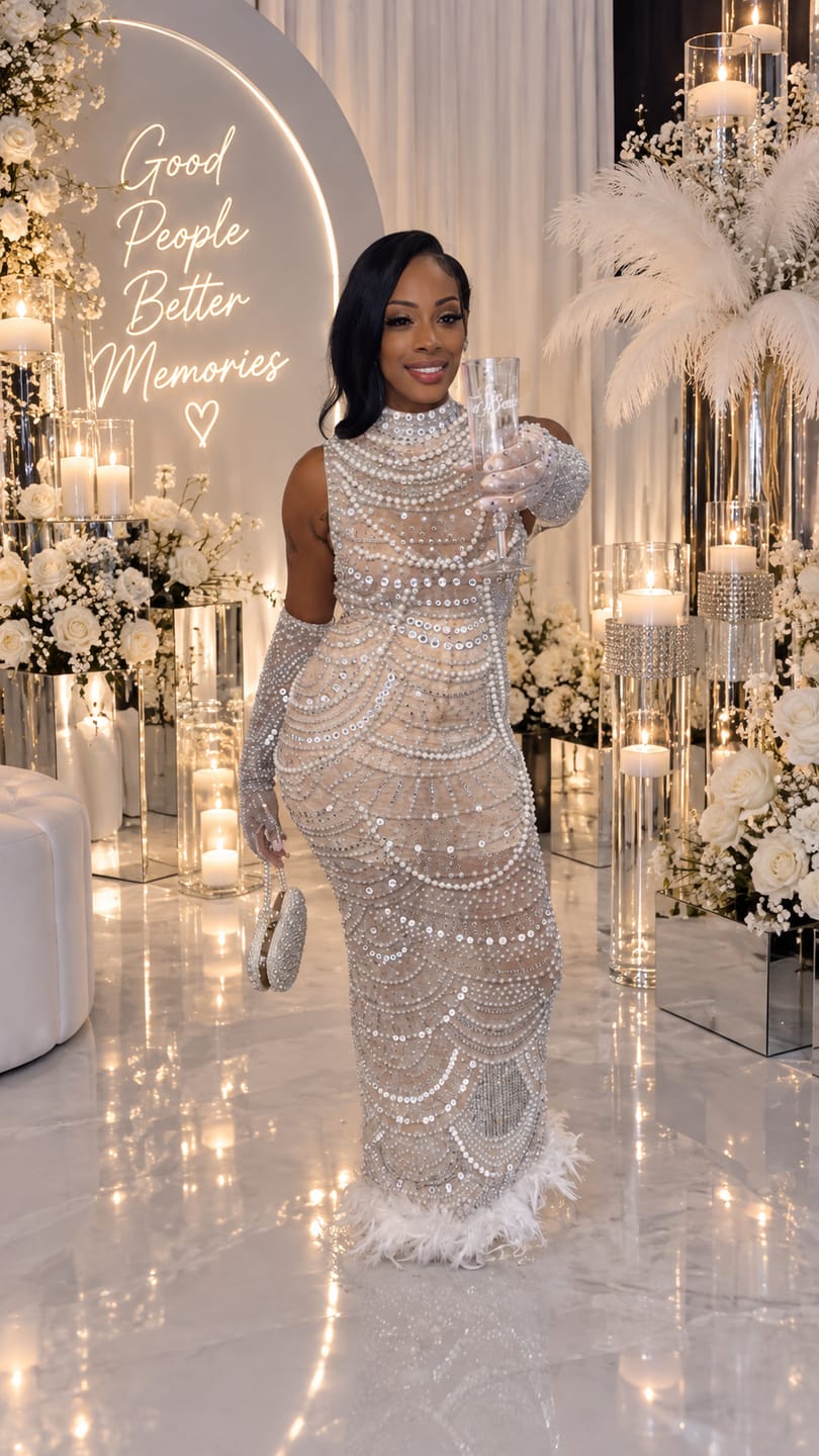 Customer photo review of Chantilly Diamante Dress (Ready To Ship)