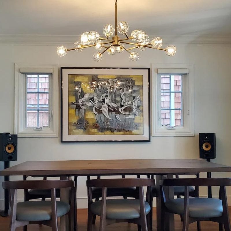 Customer photo review of Multiaspect Cristal Glass Round Chandelier