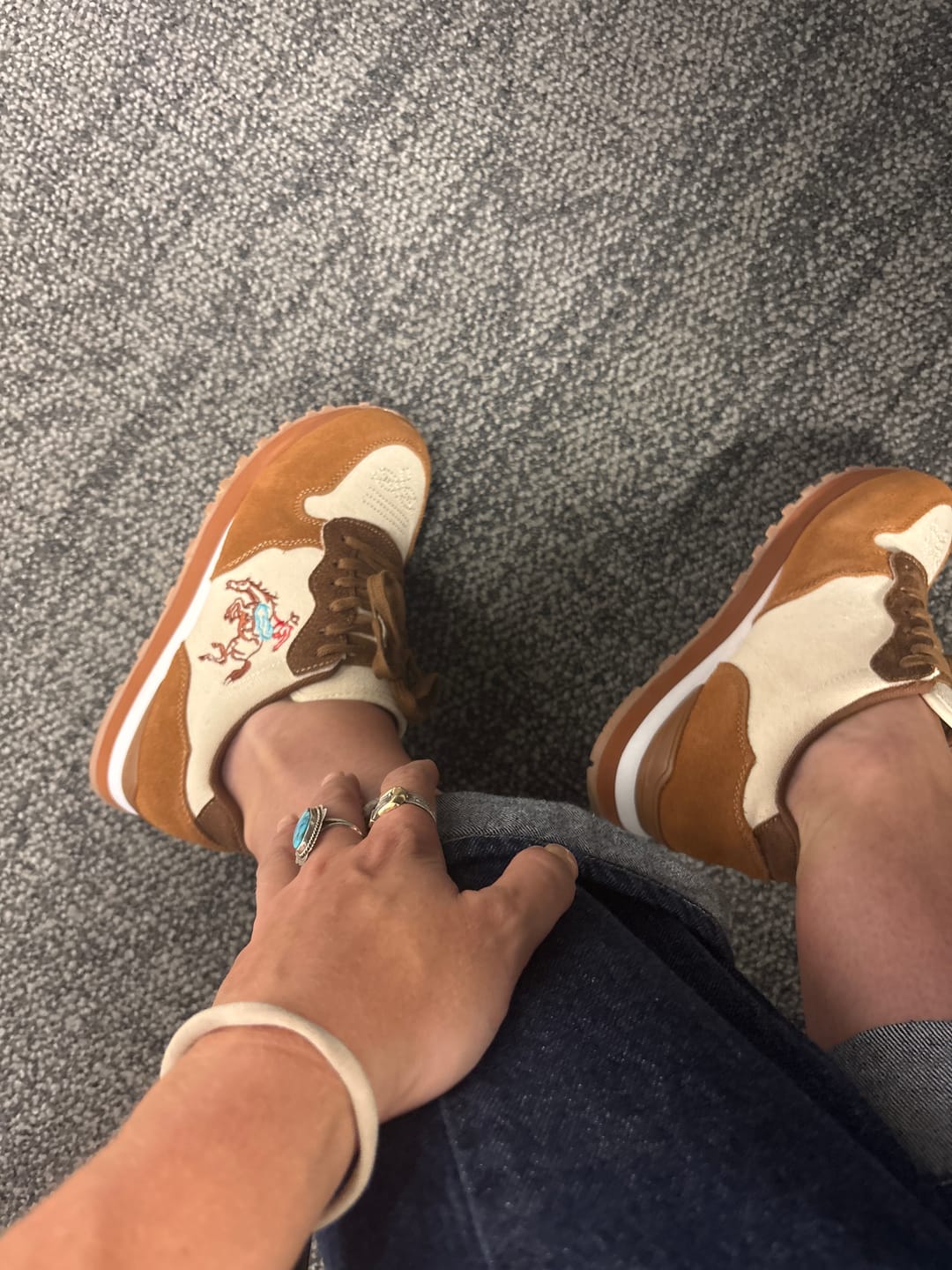 Customer photo review of The Cowboy Tennis Shoes