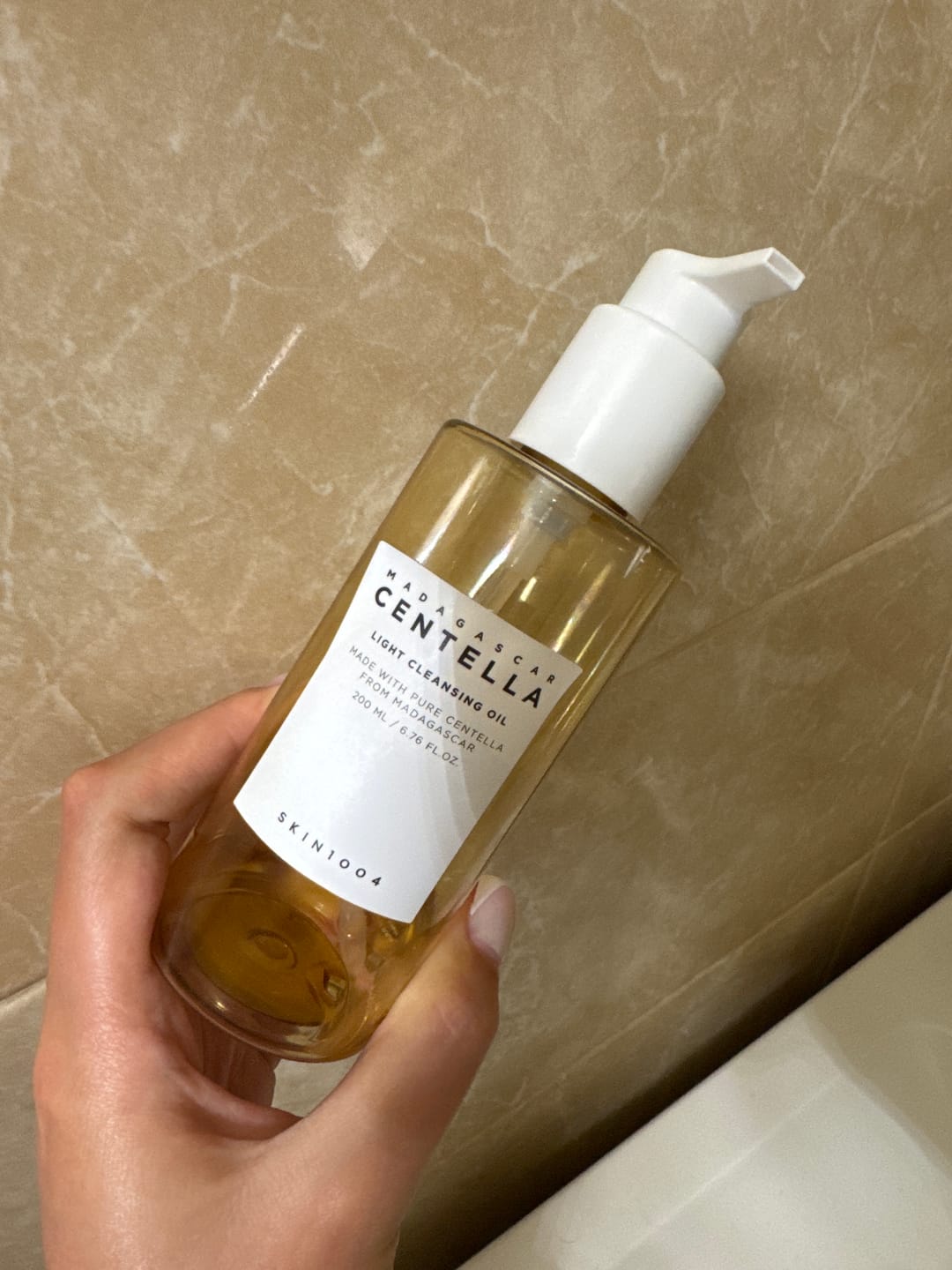Customer photo review of Viegla tīrīšanas eļļa SKIN1004 Madagascar Centella Light Cleansing Oil