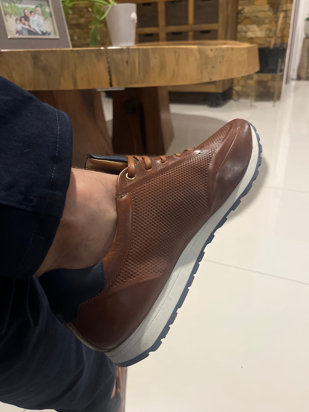 Customer photo review of SNEAKERS CALCETÍN PIEL NEGRO