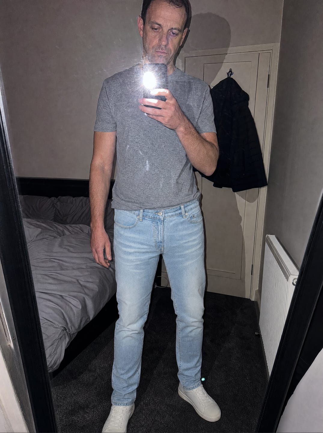 Customer photo review of The Precision Jeans – Sky Blue