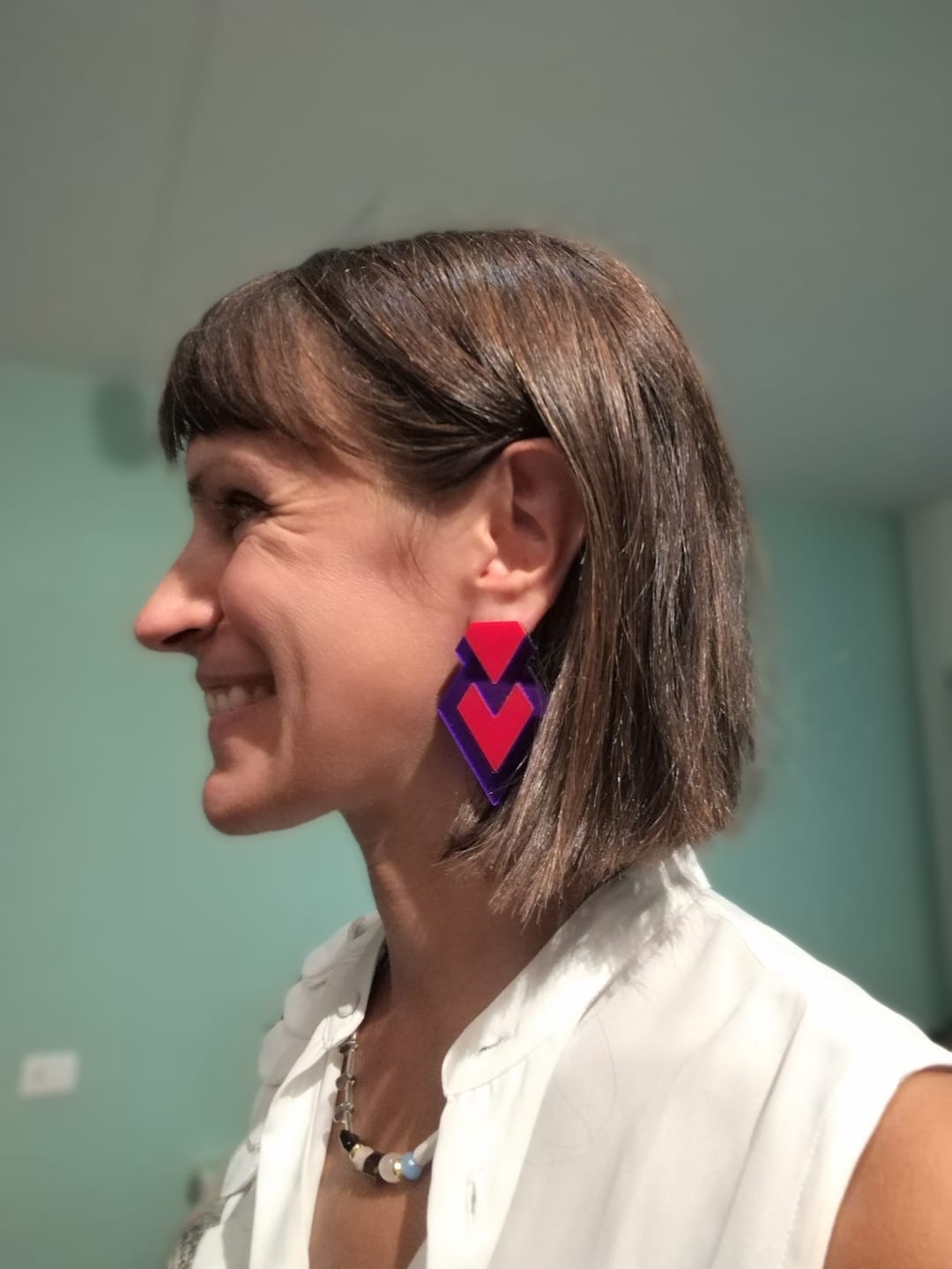 Customer photo review of Greta - Orecchini in Plexiglas