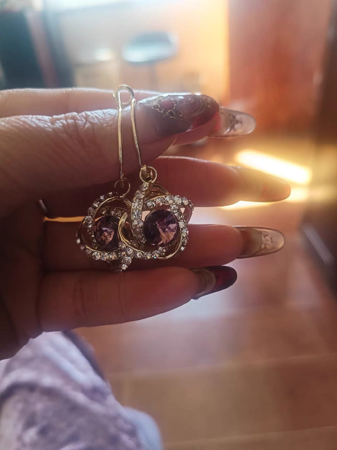 Customer photo review of Danae Earrings