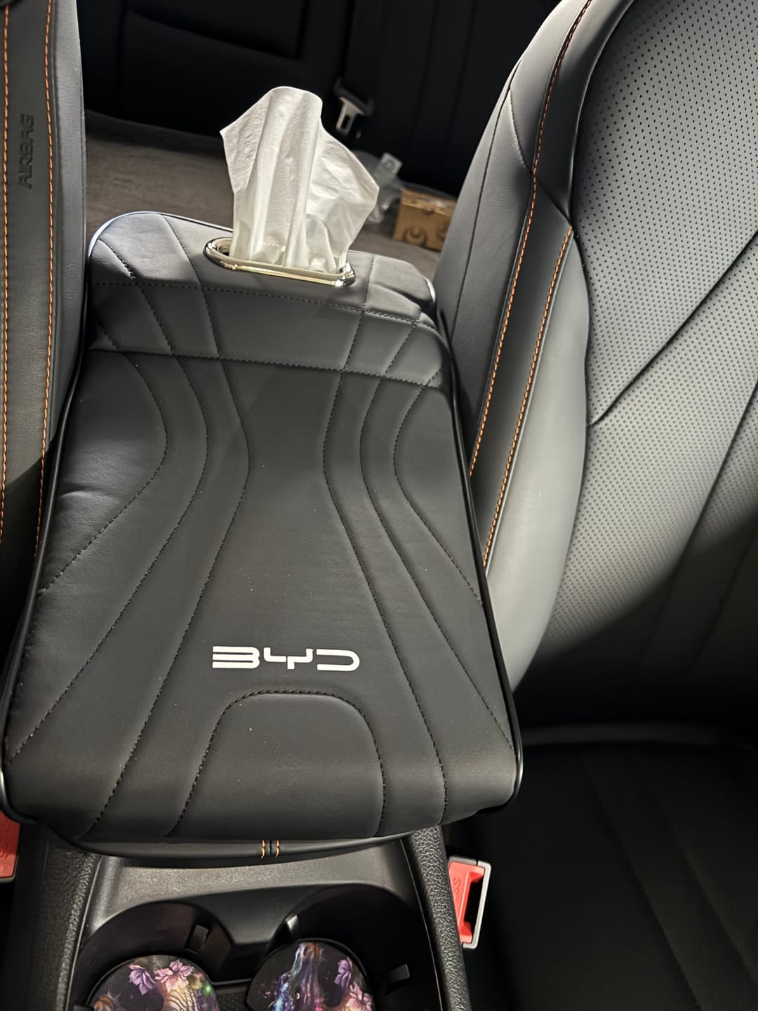 Customer photo review of Armrest Extender Cushion with Storage for BYD (2023-2026)
