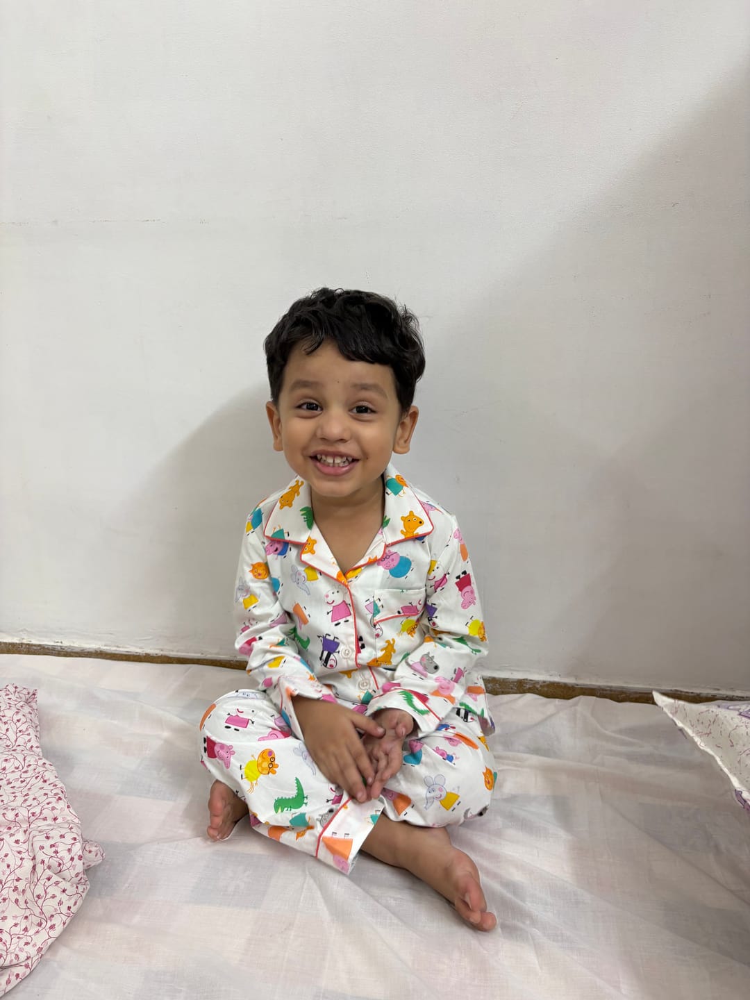 Customer photo review of White Doodle Peppa Pig Night Suit