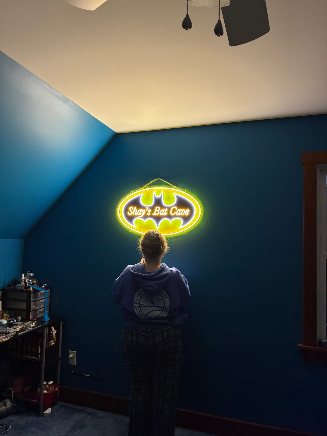 Customer photo review of Shay's Bat Cave | LED Neon Sign