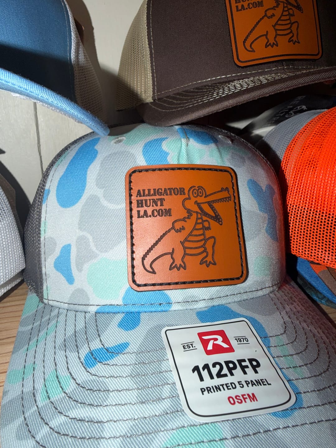 Customer photo review of Custom Leather Patch Koozies
