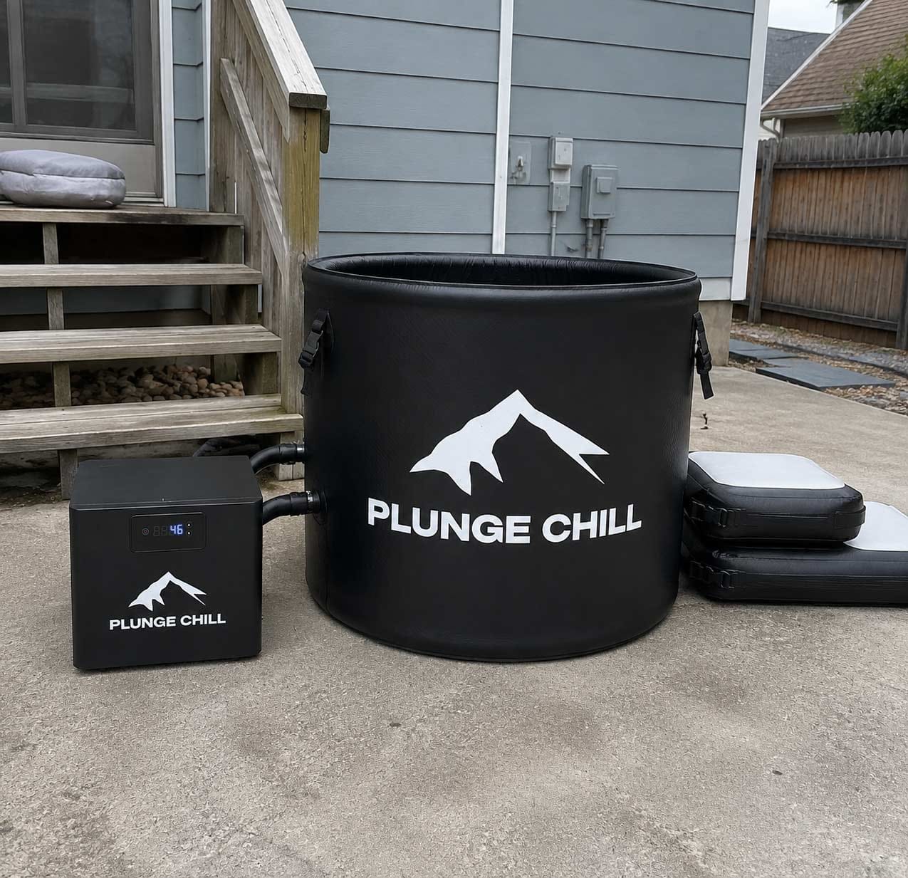 Customer photo review of Cold Plunge Chiller + Tub (XXL)