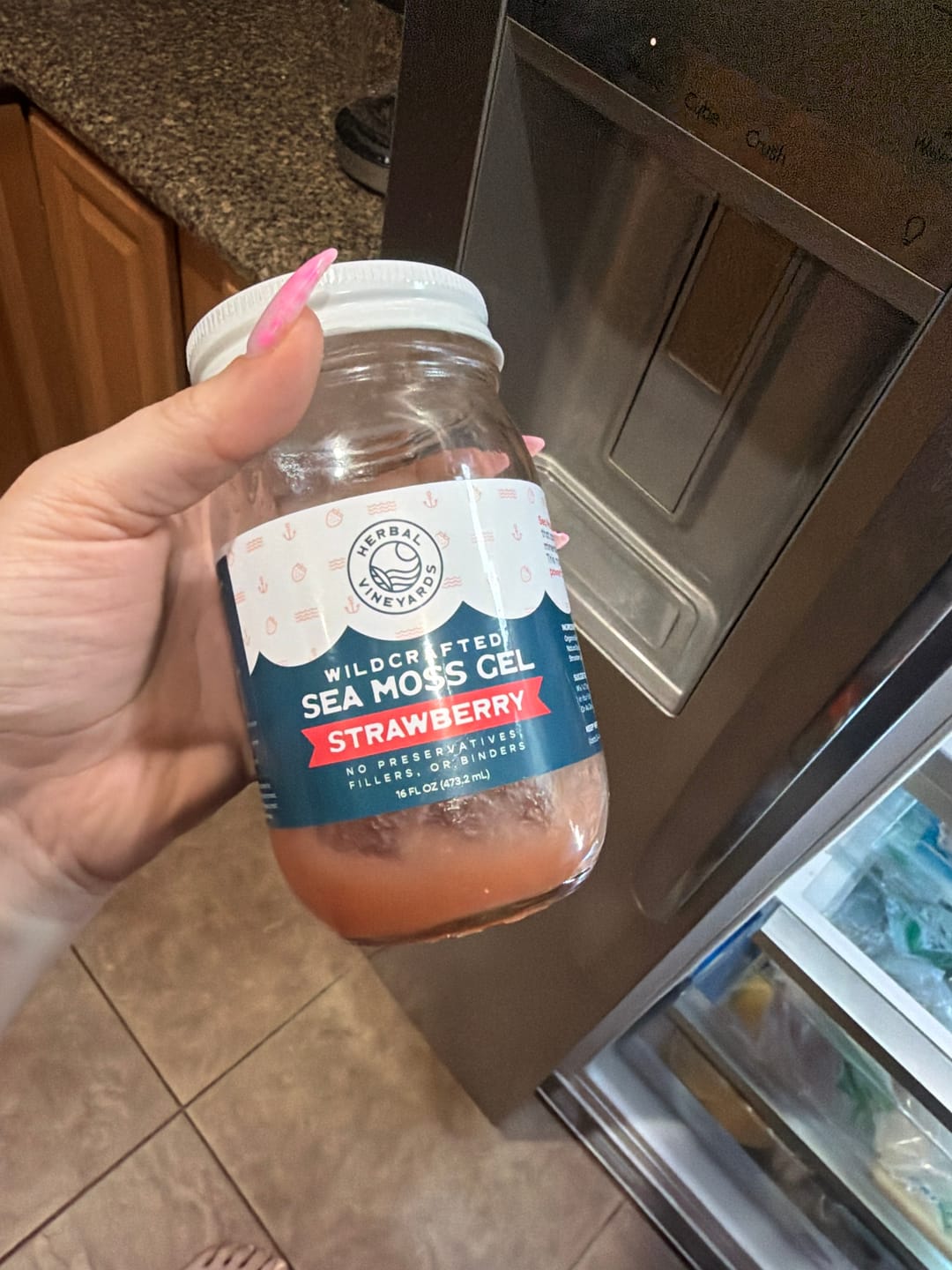 Customer photo review of EXCLUSIVE STRAWBERRY SEA MOSS GEL